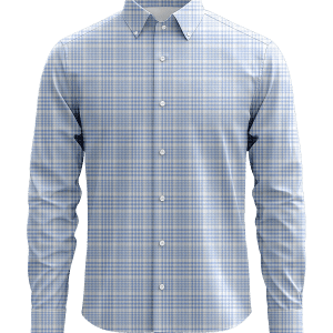 Bowler Blue Check Poplin Dress Shirt – 100% Cotton Easy Care