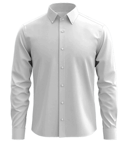 Castle White Twill Stretch Dress Shirt – Cotton Blend with Elastane Comfort